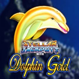 Dolphin Gold with Stellar Jackpots by Lightning Box Game, showcased at vivaspins.de – game logo